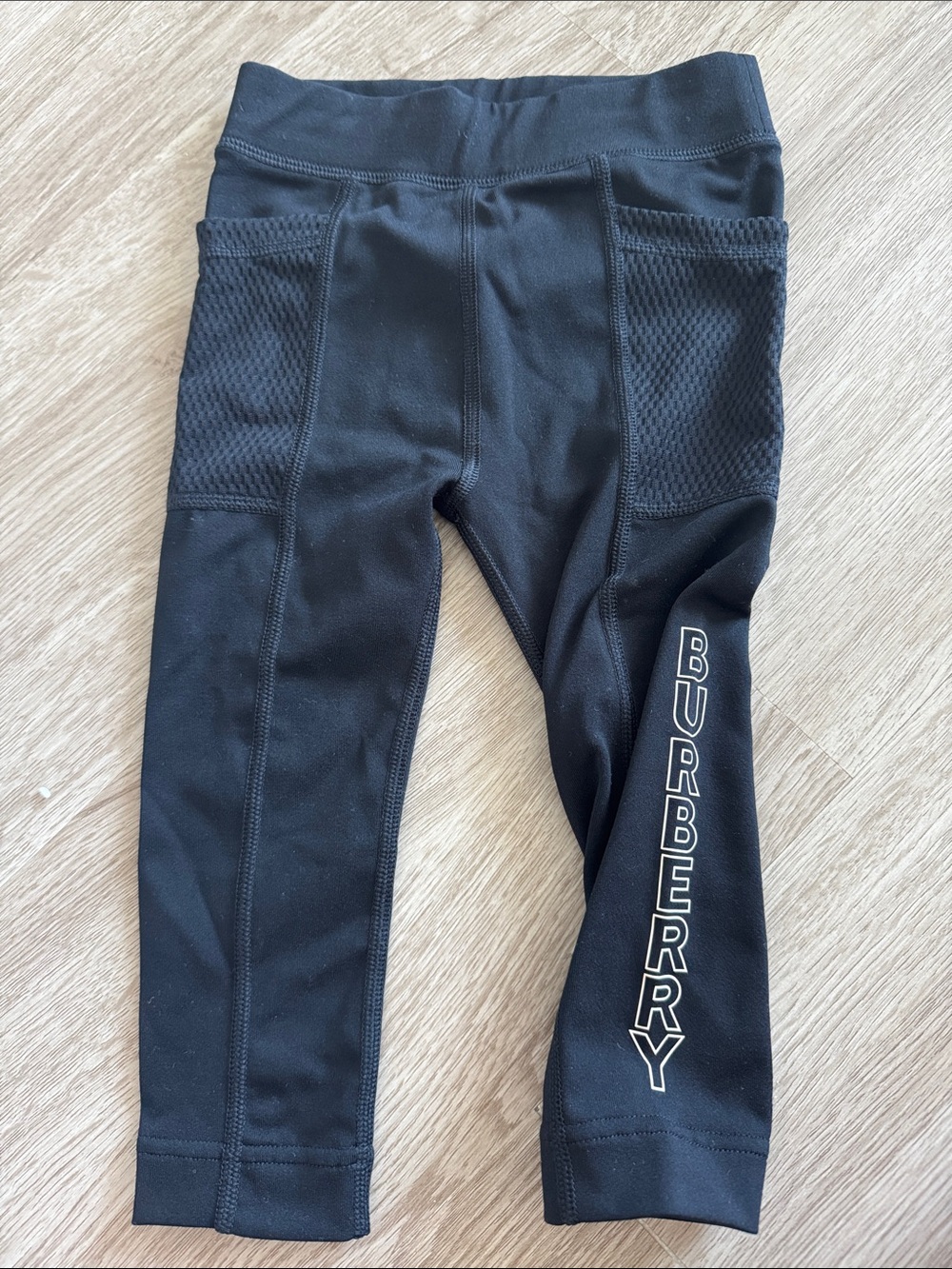 Burberry Black Kids Logo Leggings